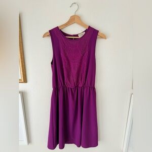 Everly Rich Purple Midi Dress